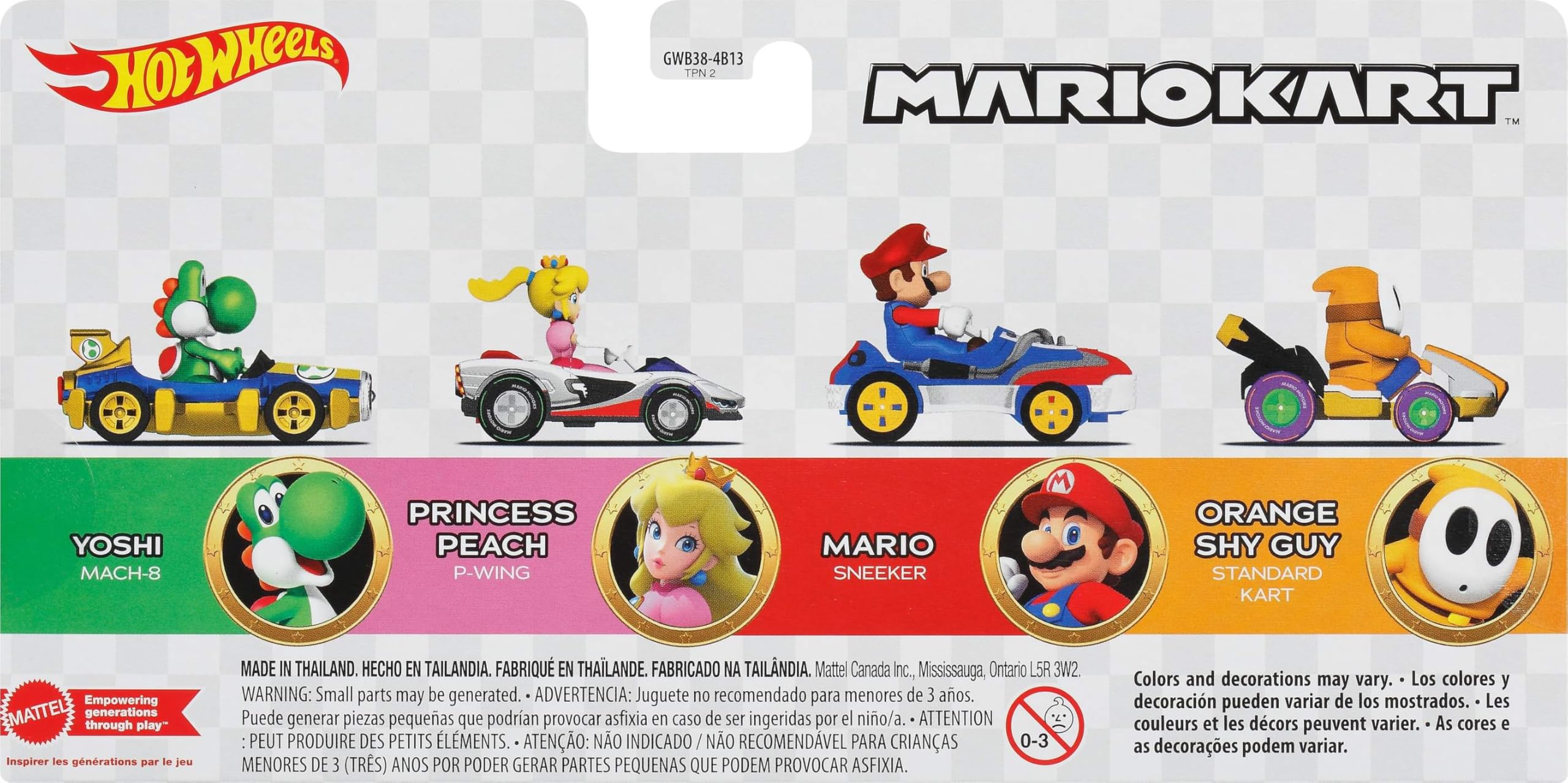 Amazon.com: Hot Wheels Mario Kart Set of 4 Die-Cast Toy Vehicles